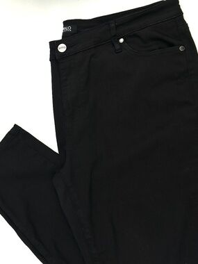 Womens Black Skinny Jeans Size 14/34 Royal Mid-Rise Stretch Buffalo David Bitton